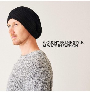 Skullies & Beanies Silk Slouchy Beanie Womens - Mens Slouch Hat Summer Chemo Cap Silk Knit - Brown - CU18L70K4D4