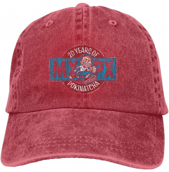 Baseball Caps Men's & Women Pigment Dyed Adjustable Jeans Baseball Cap with MxPx Logo - Red - CW18X95L373