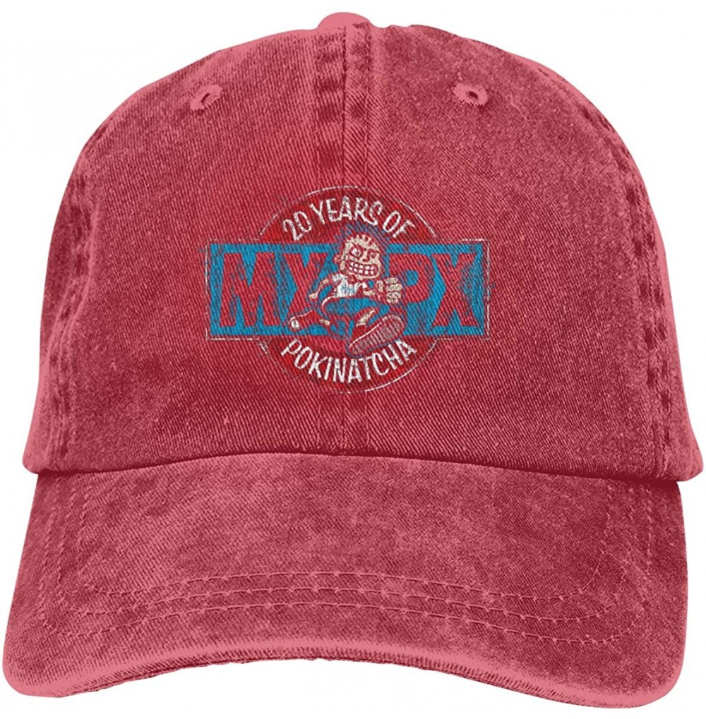 Baseball Caps Men's & Women Pigment Dyed Adjustable Jeans Baseball Cap with MxPx Logo - Red - CW18X95L373