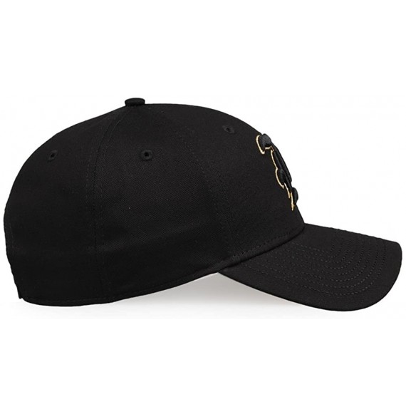 Baseball Caps Baseball Caps for Men Sun Hat Breathable and softable Adjustable 1704A010 - Black-gold - CY189KXG0GM