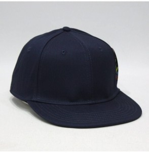Baseball Caps Classic Flex Stretchable Cotton Twill Flat Brim Baseball Cap - Navy - CU1250BOGHN