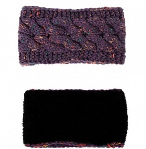Cold Weather Headbands Womens Ear Warmers Headbands Winter - Confetti- Purple(1 Pack) - C318XS0A5DC