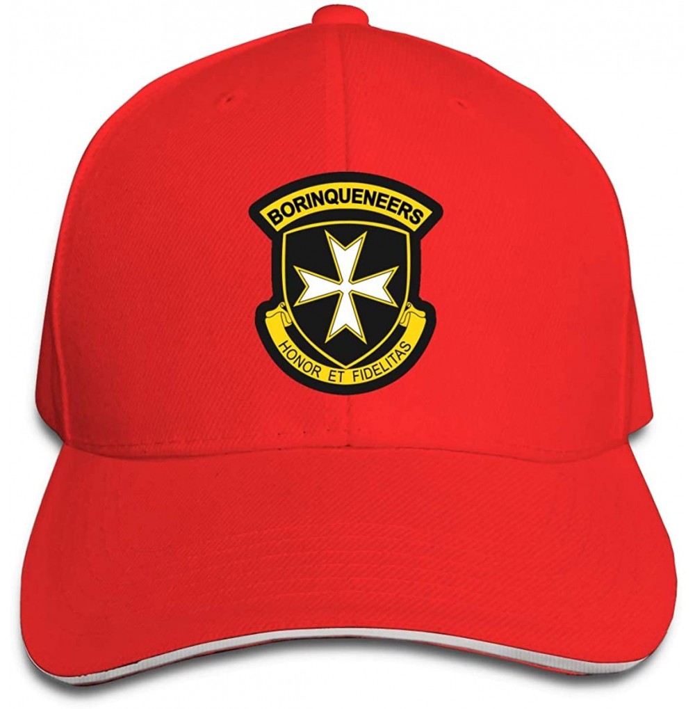 Baseball Caps 65th Infantry Regiment Baseball Cap Classic Trucker Sun hat Adjustable Beach Hat Plain Cap for Men Women - Red ...