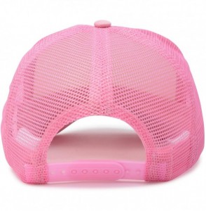 Baseball Caps Two Tone Trucker Hat Summer Mesh Cap with Adjustable Snapback Strap - Pink White - C7119512Q45