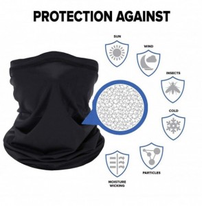 Balaclavas Face Mask Bandanas-UV Protection Neck Gaiter Face Scarf Face Mask 12+ Ways to Wears - Black - CG199CHLGDO