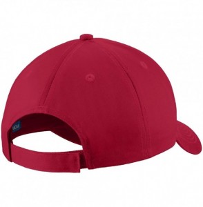 Baseball Caps Men's Uniforming Twill Cap - Red - CO17YT98ZI8