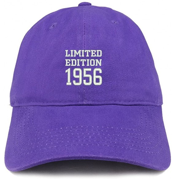 Baseball Caps Limited Edition 1956 Embroidered Birthday Gift Brushed Cotton Cap - Purple - CX18CO69Z4T