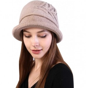 Berets Women Faux Leather Solid Beret French Artist Tam Beanie Hat Cap - 0434 Khaki - CE18AA3IY85