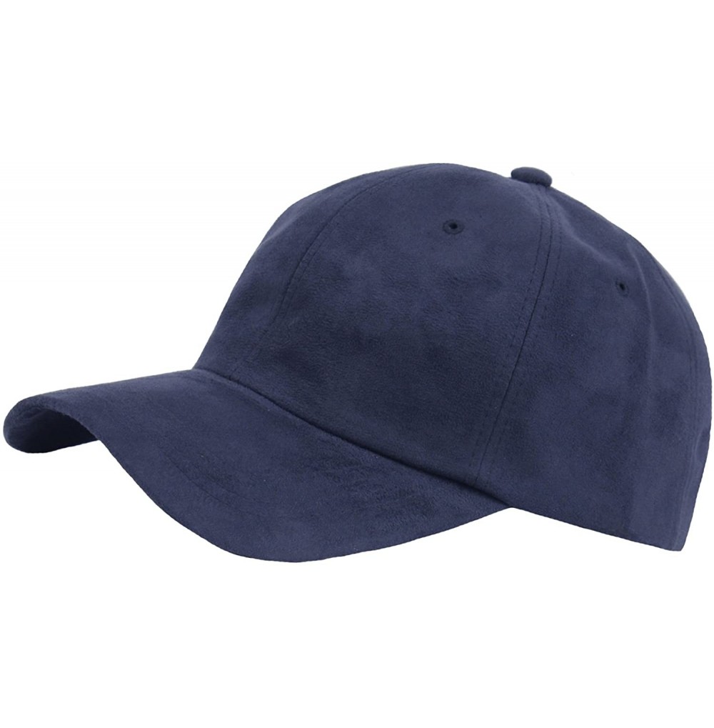Baseball Caps Men Suede Washing Design Plus Size XL XXL Big Army Cap Baseball Hat Truckers - Navy - CU187Q26DLN