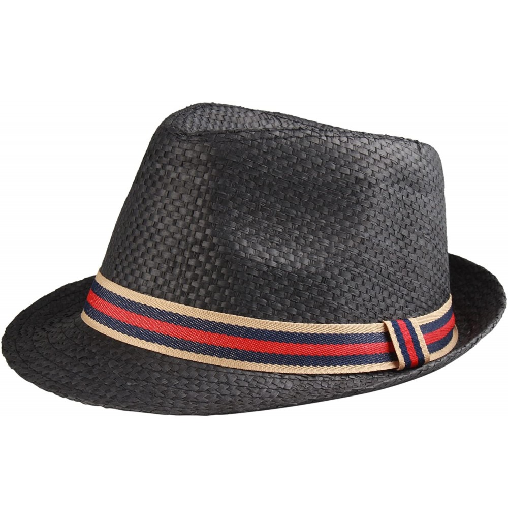 Fedoras Vintage Unisex Fedora Hat Classic Timeless Light Weight - 0197 - Black - CL18GM7ACUI