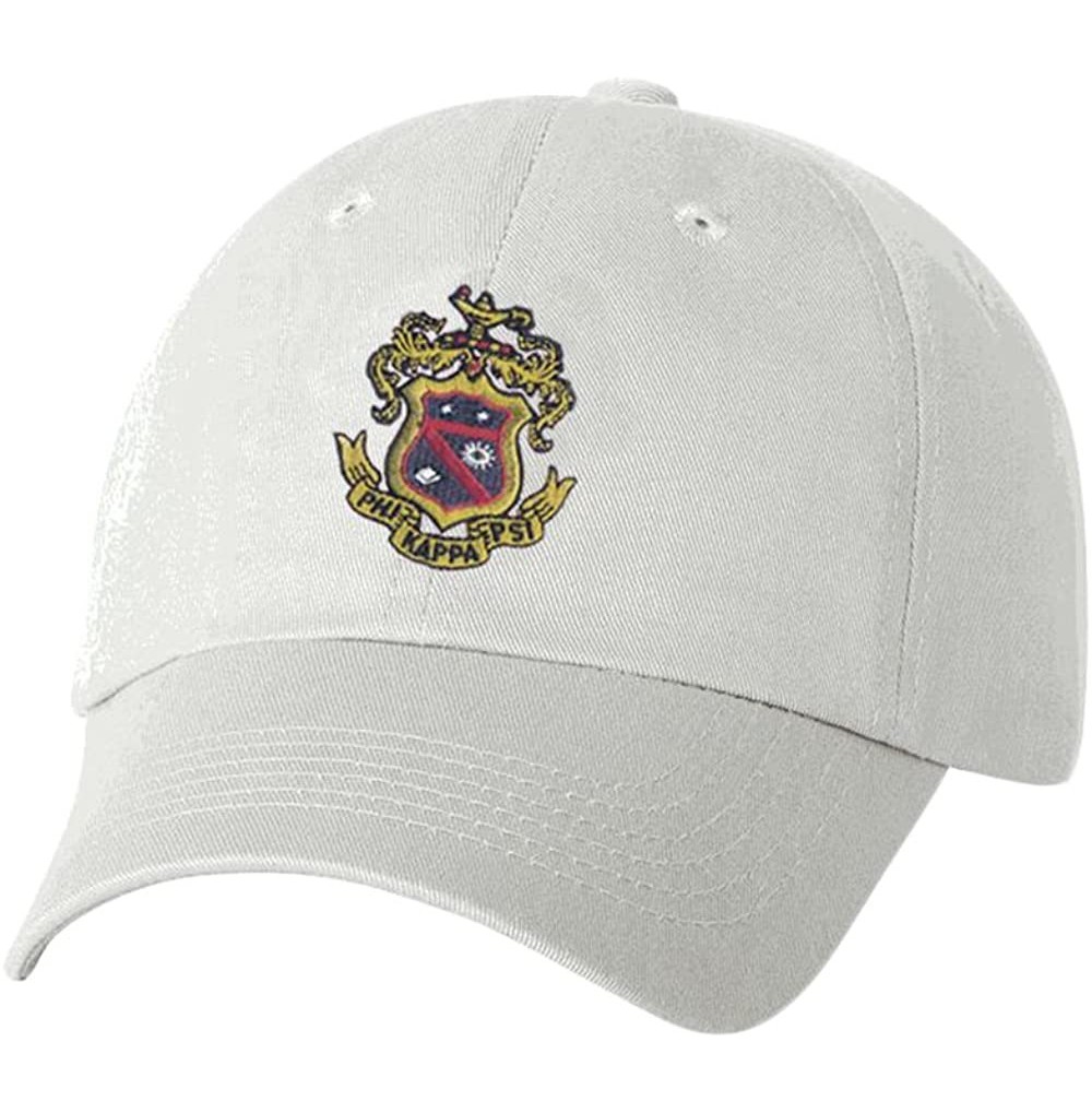 Skullies & Beanies Phi Kappa Psi Crest Hat - White - CU12KTD3JST
