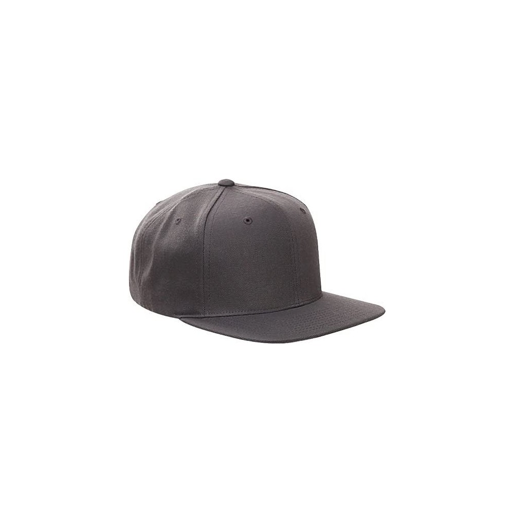 Baseball Caps Original Yupoong Pro-Style Wool Blend Snapback Snap Back Blank Hat Baseball Cap 6098M - Dark Grey - CA1181RMRJD