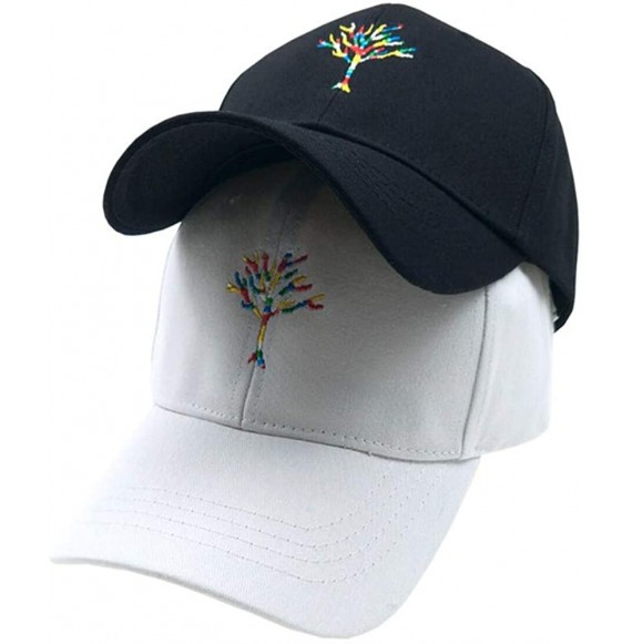 Baseball Caps Tree Embroidered Baseball Cap Adjustable Unisex Hat Snapback Hat Dad Hat - Black 1 - CZ18XHTIXCL