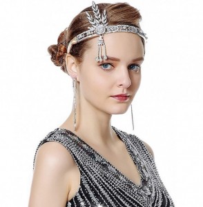 Headbands Flapper Headband Bling Rhinestone Pearl Wedding Headpiece 1920s Gatsby Themes Party Accessoires - CM18ED8MKLZ