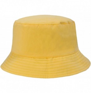 Bucket Hats Women Fashion Cotton Packable Travel Bucket Hat Sun Hat Fishmen Cap - Geometric Yellow - CI198XAMY3A
