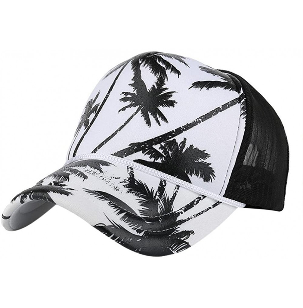 Skullies & Beanies Baseball Cap Adjustable Summer Printing Snapback Hip Hop Flat Hat Women Men - Black - CD183NSN5EE
