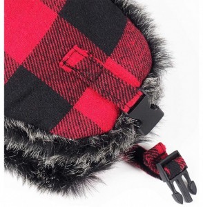 Bomber Hats Winter Trapper Hat Unisex Aviator Bomber Hat with Warm Faux Fur and Adjustable Ear Flaps for Men - CL18N777YN3