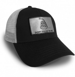 Baseball Caps Don't Tread On Me America U.S.A. Flag Black and Grey Baseball Cap Hat Snapback - CG183D200WK