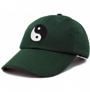 Baseball Caps Ying Yang Dad Hat Baseball Cap Zen Peace Balance Philosophy - Dark Green - CP18XLHK0X7