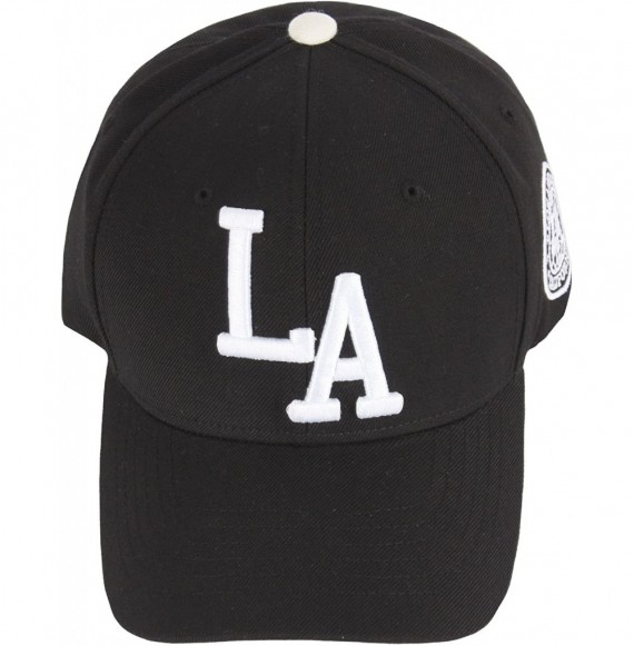 Baseball Caps B272 New LA Embroidery Los Angeles Patch Major Ball Cap Baseball Hat Truckers - Black - CH1836992NG