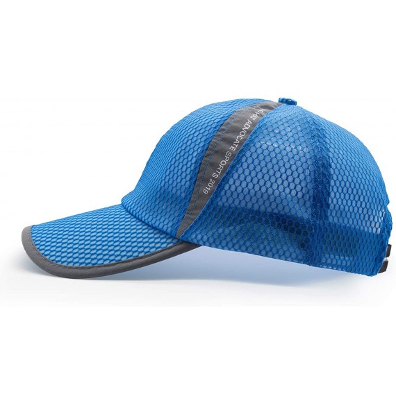 Baseball Caps Unisex Summer Breathable Quick Dry Mesh Baseball Cap Sun Hat - Blue - CH18R84GT0U
