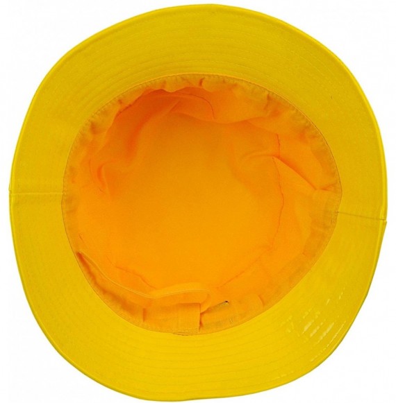 Bucket Hats Women's All Season Foldable Waterproof Rain Bucket Hat - Yellow - CD18R5G5ZKW