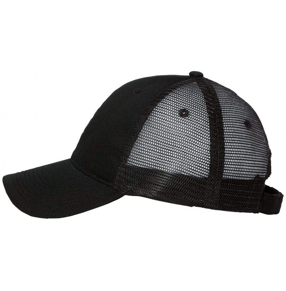 Baseball Caps Sandwich Trucker Cap - Black/Black - CF182EXMIUK