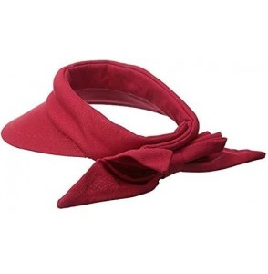 Visors Women's Visor Hat With Big Brim - Red - CR11D7Q40AV