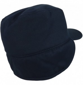 Baseball Caps Men's Duck Work Superior Cotton Winter Ball Cap with Earflap - Navy - CW189TAQOQC
