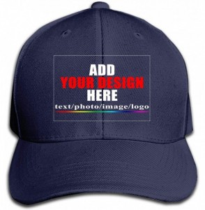 Baseball Caps Custom Baseball Caps- Design Your Own Hat- Team Photo Text Logo Graphic Print - Baseball-a Navy - CL18U8Z73SH