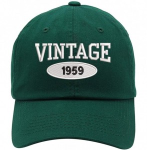 Baseball Caps Vintage 1959 61st Birthday Embroidered Relaxed Fitting Dad Cap - Vc300_forestgreen - C918QGMIGCH