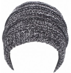 Skullies & Beanies Ponytail Messy BeanieTail Knit Bun Hat Cable Knit Hat Winter Baggy Wool Skull Cap - Grey a - CB187DLW20K