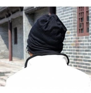 Skullies & Beanies Unisex Winter Wrinkle Knitted Crochet Baggy Hat Beanie Cap Beret - Black-1 - CP1282VIPOX