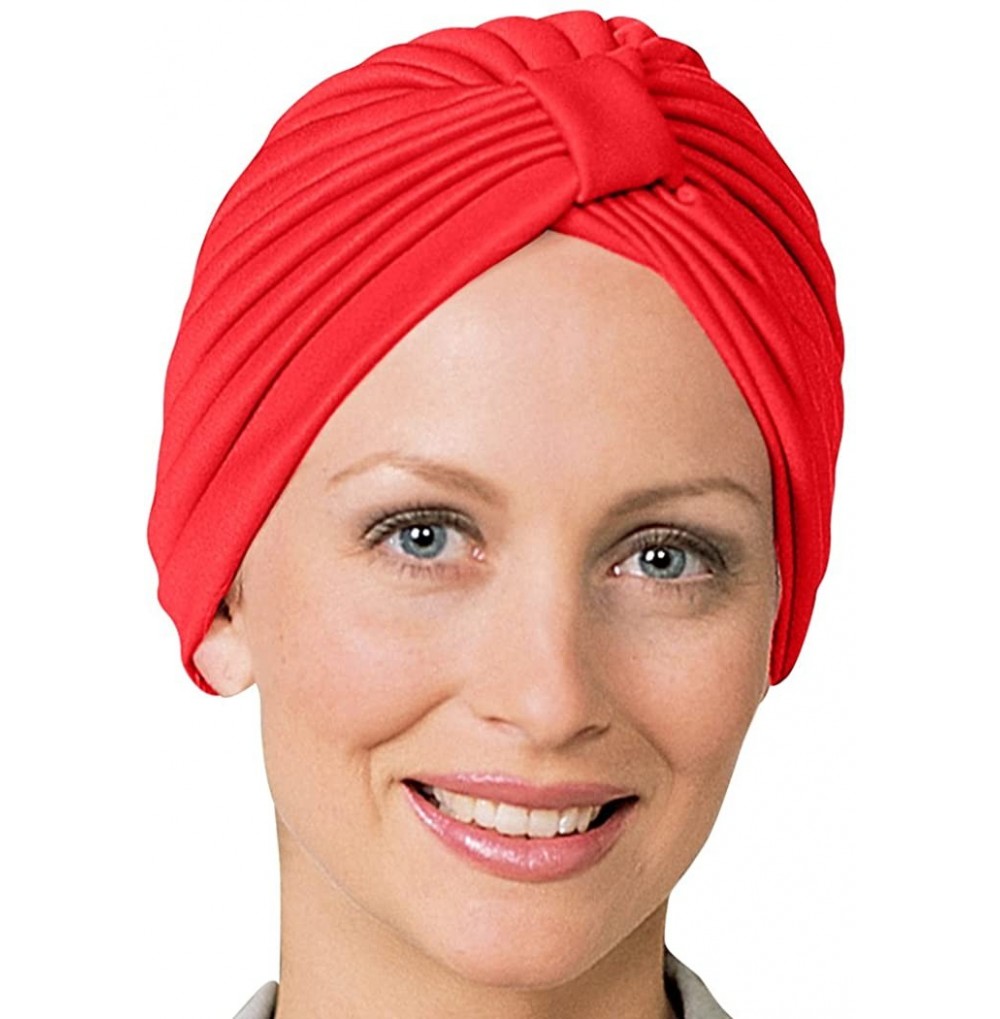 Skullies & Beanies The Perfect Knit Turban - Red - C411LWNWDGZ