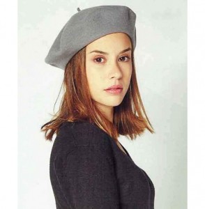 Berets Heritage Traditional French Wool Beret - Off White - CY11KLP23ER