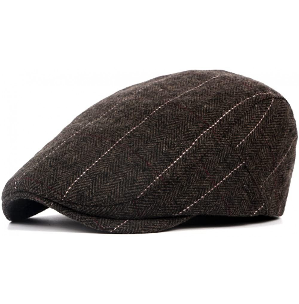 Newsboy Caps Men`s Classic Adjustable Ivy Irish Newsboy Golf Cap Hat - 573 Coffee - CS18968KCMU