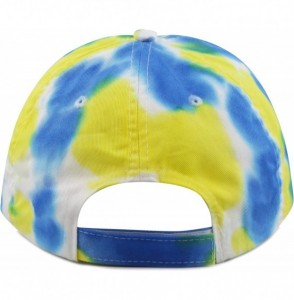 Baseball Caps Unisex 100% Cotton Tie Dye Low Profile Washed Baseball Cap - F - CC12FT0G1M3