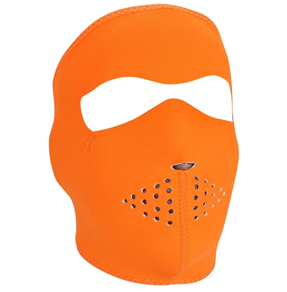 Balaclavas Neoprene Full Face Protection for Winter Sports- Biker - High Visibility Orange - CO12OBCD712