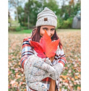 Skullies & Beanies Exclusives Oversized Slouchy Beanie Bundled with Matching Lined Touchscreen Glove - Confetti Black - C3193...