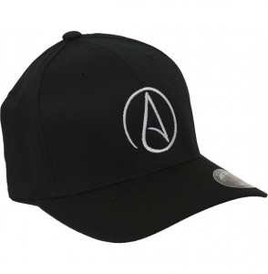 Baseball Caps Atheist Centered Symbol Flexfit Baseball Hat - Black - CM11H5MZH6F