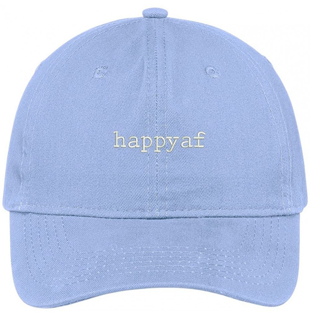 Baseball Caps Happyaf Embroidered 100% Cotton Adjustable Cap - Carolina Blue - C212NDUXKNF