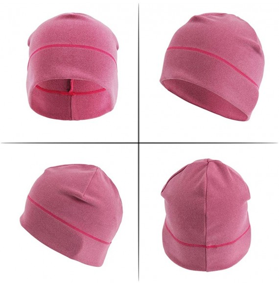 Skullies & Beanies Warm Beanie Hat Soft Skull Cap Stretchy Helmet Liners Unisex Various Styles - Pink - CP18Y22U3XQ