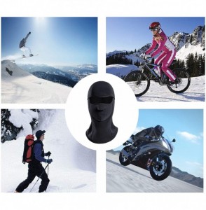 Balaclavas Balaclava Mask Winter Windproof Fleece Thermal Full Face Ski and Neck Warmer for Motorcycle Cycling - Black - CH18...