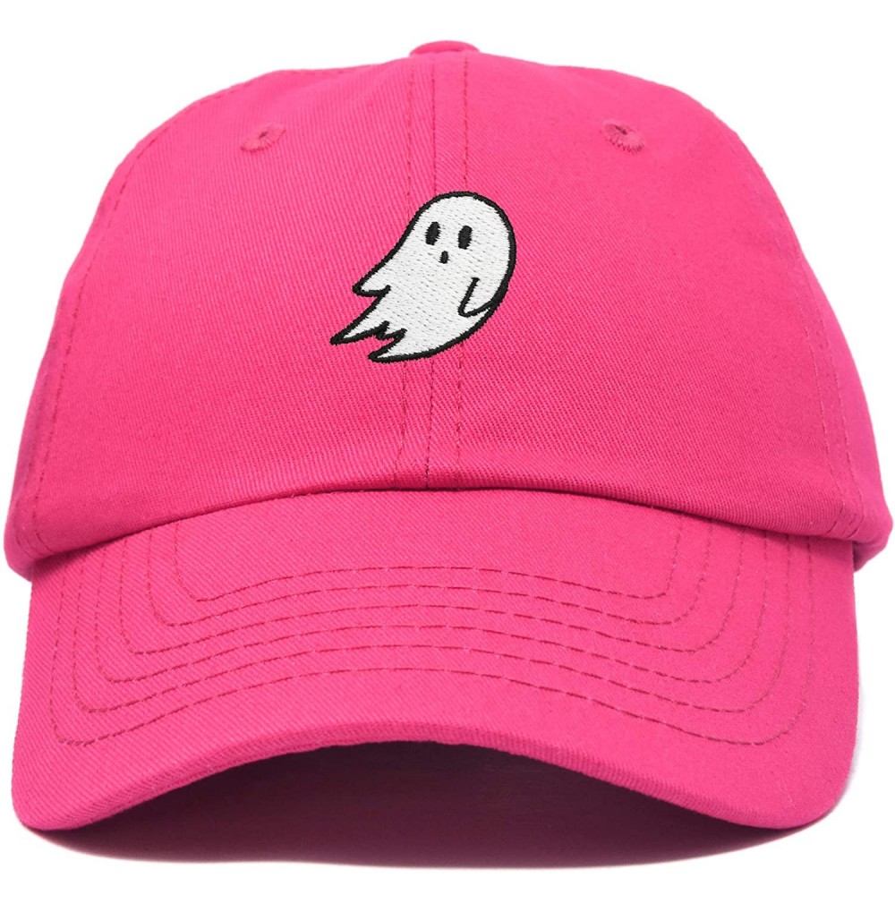 Baseball Caps Ghost Embroidery Dad Hat Baseball Cap Cute Halloween - Hot Pink - CR18YLXUIDX