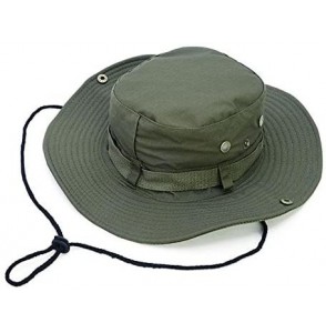 Cowboy Hats Versatile Fishing Hat UPF Beach Sun Hat with Wide Brim and Chin Strap - Green - CK11XMH19XR