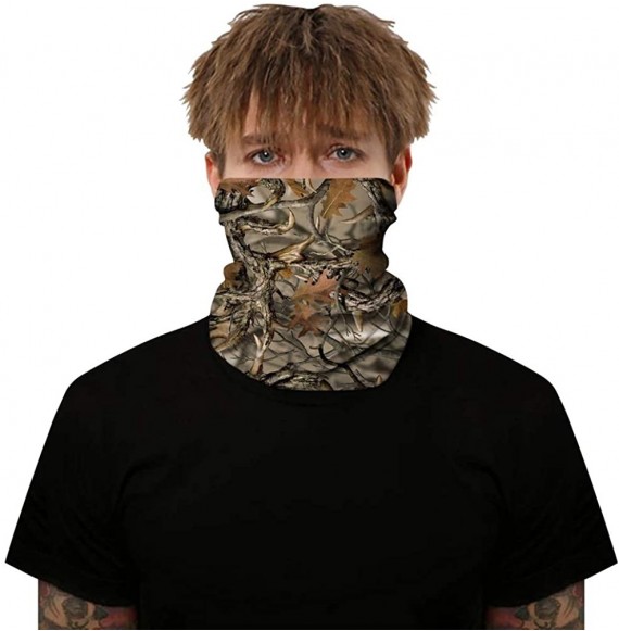 Balaclavas Bandana Face Mask Neck Gaiter- Dust Wind UV Protection Vivid 3D Mouth Cover for Women Men - Withered Vine - CE197T...