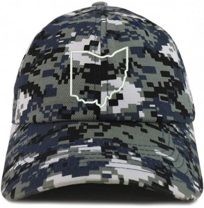 Baseball Caps Ohio State Outline State Embroidered Cotton Dad Hat - Navy Digital Camo - CR18TUH4LI7