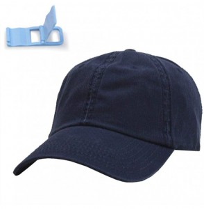 Baseball Caps Classic Washed Cotton Twill Low Profile Adjustable Baseball Cap - Navy - CE12DYZOPXR