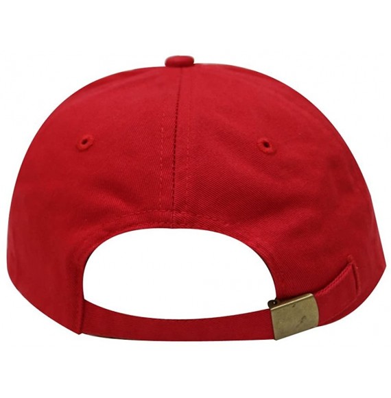 Baseball Caps Boat Small Embroidered Cotton Baseball Cap - Red - CU12H0G3NR5