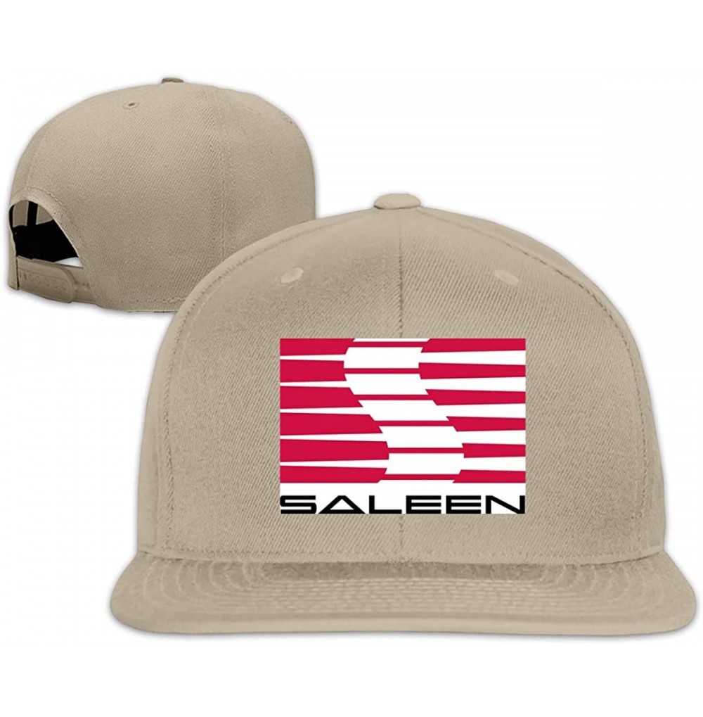 Baseball Caps Mens Saleen Logo A Flat-Brim Cap Adjustable Freestyle Hats - Natural - CZ18WO8CULN